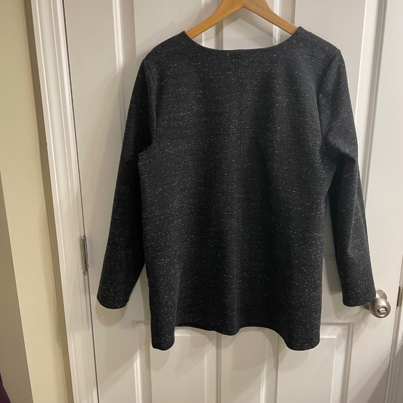 J. Jill Wearever Gray Melange Ponte Stretch Tunic, Size L - Picture 5 of 5